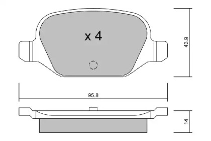 Комплект тормозных колодок (AISIN: BPFI-2002)